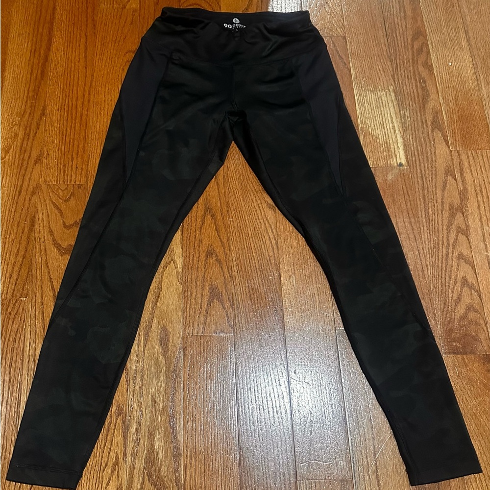 90 Degree By Reflex Kids Black Camouflage Leggings